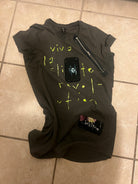 Photo fo a hand painted and up-cycled t-shirt hanuman made by the artist Jay Jacakal